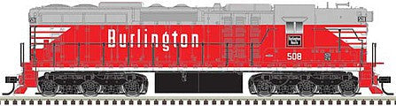 Atlas Model Railroad 10003728 HO Scale EMD SD24 High Nose - Standard DC - Master(TM) Silver -- Chicago, Burlington & Quincy 508 (red, gray, white)