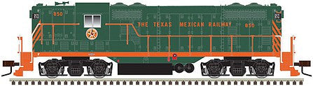 Atlas Model Railroad 10003938 HO Scale EMD GP7 - Standard DC - Classic(R) Silver -- Texas Mexican Railway 850 (green, orange)