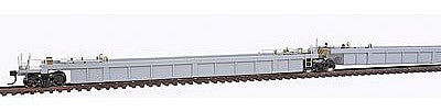 Atlas Model Railroad 20001266 HO Scale Thrall 53' 3-Unit Articulated Well Car - Ready to Run - Master(R) -- Undecorated