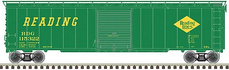 Atlas Model Railroad 20005856 HO Scale Postwar 50' Single-Door Boxcar - Ready to Run - Master(R) -- Reading 115322 (green, yellow, XMz Markings)