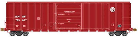 Atlas Model Railroad 20006203 HO Scale FMC 5077 Single-Door Boxcar - Ready to Run -- Burlington Northern Santa Fe 725684 (Boxcar Red, white)