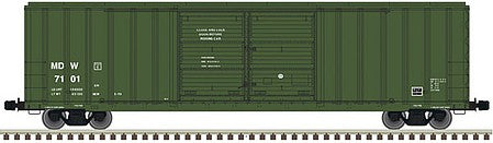 Atlas Model Railroad 20006298 HO Scale FMC 5503 52' Double-Door Boxcar - Ready to Run - Master(R) -- Minnesota, Dakota & Western 7181 (green, white)