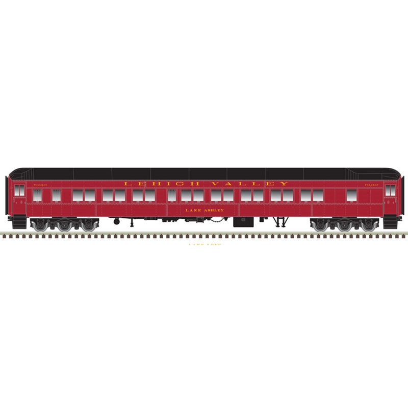 Atlas Model Railroad 20006423 HO Scale Pullman 10-1-2 Sleeper - Ready to Run - Master(R) -- Lehigh Valley 'Lake Ashley' (Cornell Red)