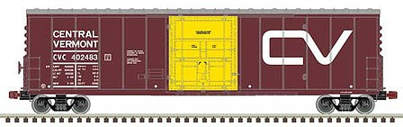 Atlas Model Railroad 20006526 HO Scale NSC 50' Newsprint Plug-Door Boxcar - Ready to Run -- Central Vermont 402439 (Boxcar Red, yellow Door)