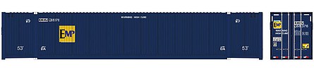 Atlas Model Railroad 20006678 HO Scale CIMC 53' Corrugated Container 3-Pack - Assembled - Master(R) -- EMP Set 2 968402, 968423, 968437 (ex-FEC, blue, yellow)