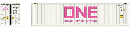 Atlas Model Railroad 20006726 HO Scale 40' Reefer Container 3-Pack - Master(R) -- ONE Set 1 SZLU 9564004, 9544707, 9556478 (white, pink)