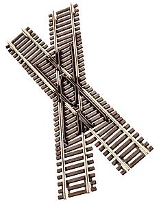 Atlas Model Railroad 2042 N Scale Code 55 Track w/Nickel-Silver Rail & Brown Ties -- 30-Degree Crossing