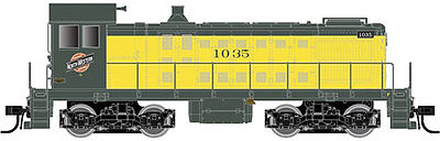 Atlas Model Railroad 40002128 N Scale Alco S2 - Standard DC - Master(R) Silver -- Chicago & North Western #1015 (yellow, green)