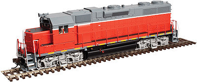 Atlas Model Railroad 40002756 N Scale EMD GP38 Low Nose, Dynamic Brakes w/DCC -- Rail America No Number (red, gray)