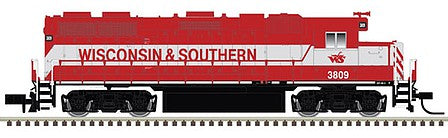 Atlas Model Railroad 40003605 N Scale EMD GP38-2 - Standard DC - Master(R) -- Wisconsin & Southern #3813 (red, gray)