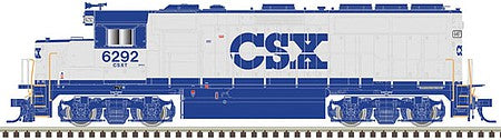 Atlas Model Railroad 40004723 N Scale EMD GP40-2 with Dynamic Brakes - Standard DC - Master Silver(R) -- CSX 6292 (Early Scheme, blue, gray)