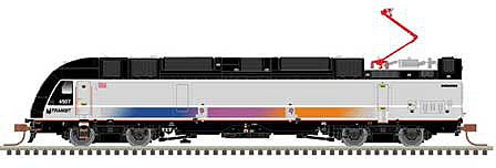 Atlas Model Railroad 40004855 N Scale Bombardier ALP-45DP Dual Mode - Standard DC - Master(R) Silver -- New Jersey Transit NJT 4507 (silver, black, magenta, orange, blue)