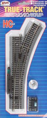 Atlas Model Railroad 481 HO Scale True-Track(R) Code 83 Track & Roadbed System -- Remote Snap-Switch - Right Hand