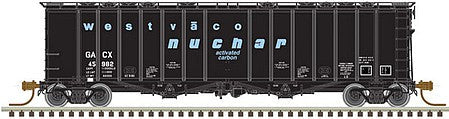 Atlas Model Railroad 50004801 N Scale 4180 Airslide Covered Hopper - Ready to Run - Master(R) -- Westvaco 45986 (black, blue)
