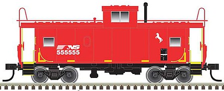 Atlas Model Railroad 50005609 N Scale Standard-Cupola Caboose - Ready to Run - Master(R) -- Norfolk Southern 555555 (red, white)