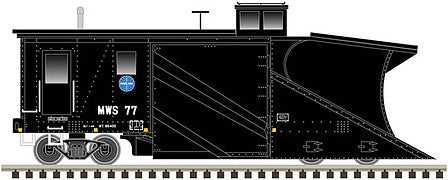 Atlas Model Railroad 50005875 N Scale Russell Snow Plow - Ready to Run - Master(R) -- Pan Am 77 (black, blue)