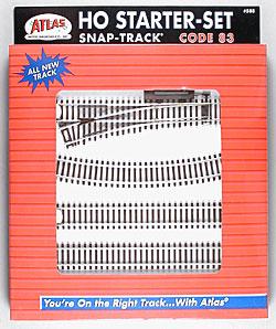 Atlas Model Railroad 588 HO Scale Code 83 Nickel-Silver Snap-Track Set -- Starter Set