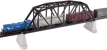 Atlas Model Railroad 593 HO Scale 18" Through-Truss Bridge - Kit -- Code 83 Track (black)