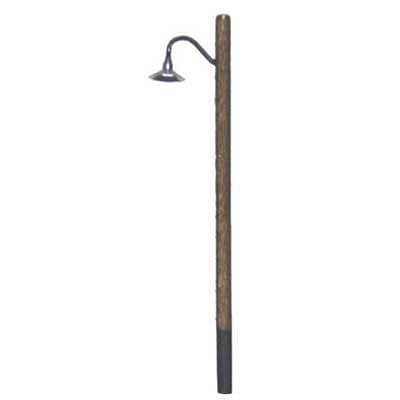 Atlas Model Railroad 60000088 N Scale Curved Hi-Hat LED Light on Wooden Pole