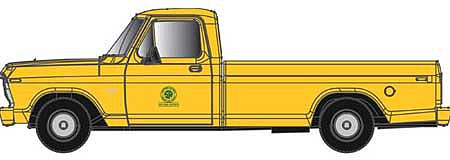 Atlas Model Railroad 60000133 N Scale 1973 Ford F-100 Pickup Truck 2-Pack - Assembled -- Southern Railway (yellow)
