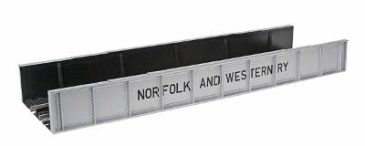 Atlas Model Railroad 70000002 HO Scale Decorated Plate Girder Bridge w/Code 100 Track -- Norfolk & Western (silver)