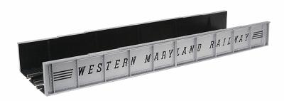 Atlas Model Railroad 70000004 HO Scale Decorated Plate Girder Bridge w/Code 100 Track -- Western Maryland (silver, black)