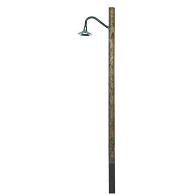 Atlas Model Railroad 70000040 HO Scale Curved Hi-Hat LED Light on Wooden Pole