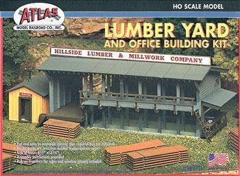 Atlas Model Railroad 750 HO Scale Lumber Yard & Office - Kit -- 3-3/4 x 8-1/2" 9.5 x 21.3cm