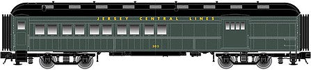 Atlas O 2001224 O Scale 60' Heavyweight Combine - 3-Rail - Ready to Run - Trainman(R) -- Central Railroad of New Jersey (Pullman Green, black)