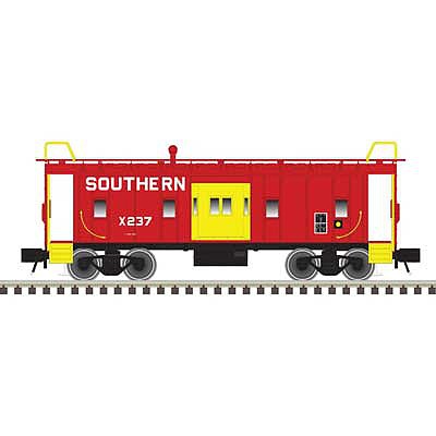 Atlas O 2001799 O Scale Bay Window Caboose -2-Rail - Ready to Run - Trainman(R) -- Southern Railway (red, yellow, white)