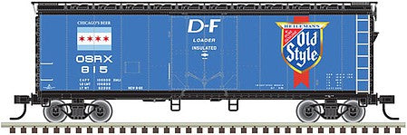 Atlas O 2002365 O Scale 40' Plug-Door Boxcar - 2-Rail - Ready to Run -- Old Style (blue, white, red, gold)
