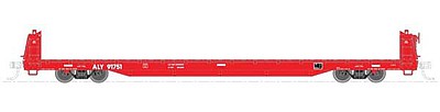 Atlas O 2002617 O Scale 62' Short Bulkhead Flatcar - 3-Rail - Ready to Run - Trainman(R) -- Allegheny and Eastern (red)