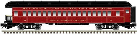 Atlas O 2002769 O Scale 60' Heavyweight Observation - 2-Rail - Ready to Run - Trainman(R) -- Reading & Northern (maroon, black)