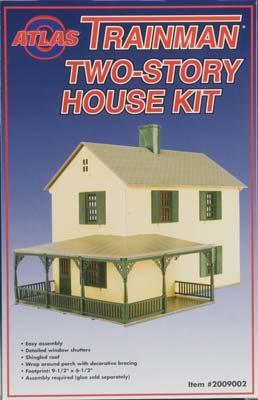 Atlas O 2009002 O Scale Two Story House - Trainman(R) -- Kit - 9-1/2 x 6-1/2" 24.1 x 16.5cm