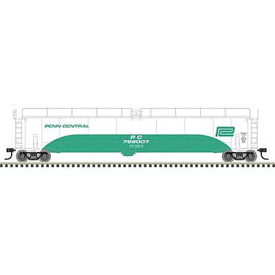 Atlas O 3004015 O Scale 33,000-Gallon Tank Car - 2-Rail - Ready to Run - Master(R) -- Penn Central (white, green)