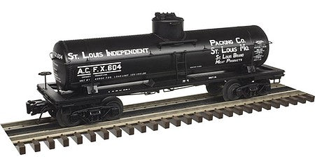 Atlas O 3004832 O Scale ACF Type 27 8,000-Gallon - 2-Rail - Ready to Run - Master(R) -- St. Louis Independent Packing (black)