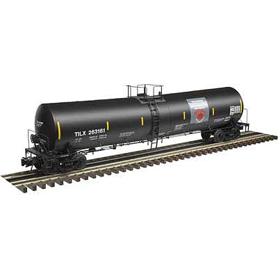 Atlas O 3006019 O Scale Trinity 25,500-Gallon Tank Car - 2-Rail - Ready to Run -- Louisiana Hot Sauce TILX (black, gray, red)