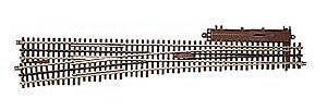 Atlas O 6022 O Scale 21st Century Track System(TM) Nickel Silver Rail w/Brown Ties - 3-Rail -- #7.5 High-Speed Switch - Right-Hand
