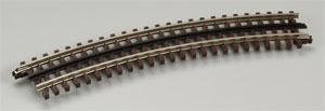 Atlas O 6045 O Scale 21st Century Track System(TM) Nickel Silver Rail w/Brown Ties - 3-Rail -- O45 Full Curved Section (12pcs./circle)