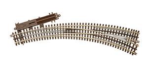 Atlas O 6078 O Scale 21st Century Track System(TM) Nickel Silver Rail w/Brown Ties - 3-Rail -- O72/O54 Curved Right Hand Turnout