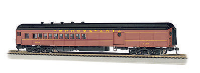 Bachmann 13607 HO Scale 72' Heavyweight Combine w/Round Door Window - Ready to Run -- Pennsylvania Railroad #5159 (Postwar Tuscan, Dulux, black)