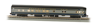 Bachmann 14303 HO Scale 85' Smooth-Side Observation w/Lights - Ready to Run -- Baltimore & Ohio