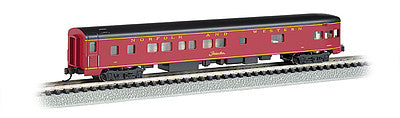 Bachmann 14352 N Scale 85' Smooth-Side Boat-Tail Observation w/Lighting - Ready to Run -- Norfolk & Western (maroon, black)