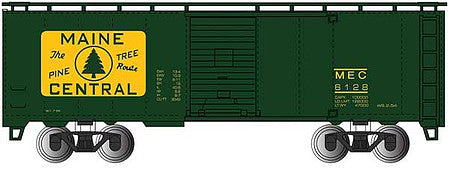 Bachmann 17011 HO Scale Pullman-Standard PS-1 40' Steel Boxcar - Ready to Run - Silver Series(R) -- Maine Central #5527 (green, yellow; Rectangular Logo)