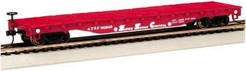 Bachmann 17302 HO Scale 52' Flatcar - Ready to Run - Silver Series(R) -- Atchison, Topeka & Santa Fe