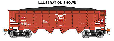 Bachmann 17608 HO Scale 40' Quad Hopper - Ready to Run - Silver Series(R) -- Rock Island