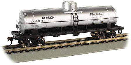 Bachmann 17807 HO Scale 40' Single-Dome Tank Car - Ready to Run - Silver Series(R) -- Alaska Railroad #9024
