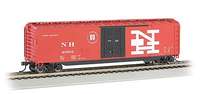Bachmann 18031 HO Scale 50' Plug-Door Boxcar - Ready to Run - Silver Series(R) -- New Haven