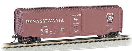 Bachmann 18039 HO Scale 50' Plug-Door Boxcar - Ready to Run - Silver Series(R) -- Pennsylvania Railroad 21008 (Tuscan, Shadow Keystone)