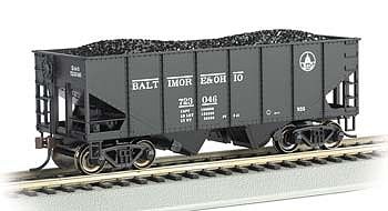 Bachmann 19509 HO Scale USRA 55-Ton Outside-Braced Hopper w/Load - Ready to Run - Silver Series(R) -- Baltimore & Ohio #723046